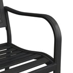 Outdoor Bench with Floral Design, Anti-Rust Steel Garden Bench for Patio, Porch, Park, Weatherproof Metal Bench with 660LB Capacity, Sunflower for Yard, Garden Decor Black