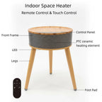 Nygira Space Heater, 1500W PTC Ceramic for Rapid Heating, Indoor Portable Heater for Bedroom, Office, 12H Timer, ECO Mode, Gray