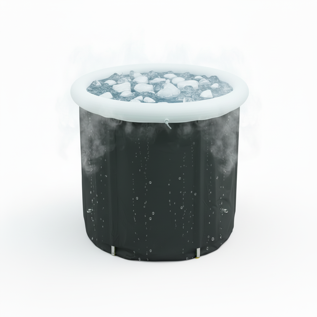 Nygira Ice Bath Tub with Lid, Portable Foldable Cold Plunge Tub for Athletes Recovery & Adult, Large Capacity Indoor Outdoor Use, 105 Gallons