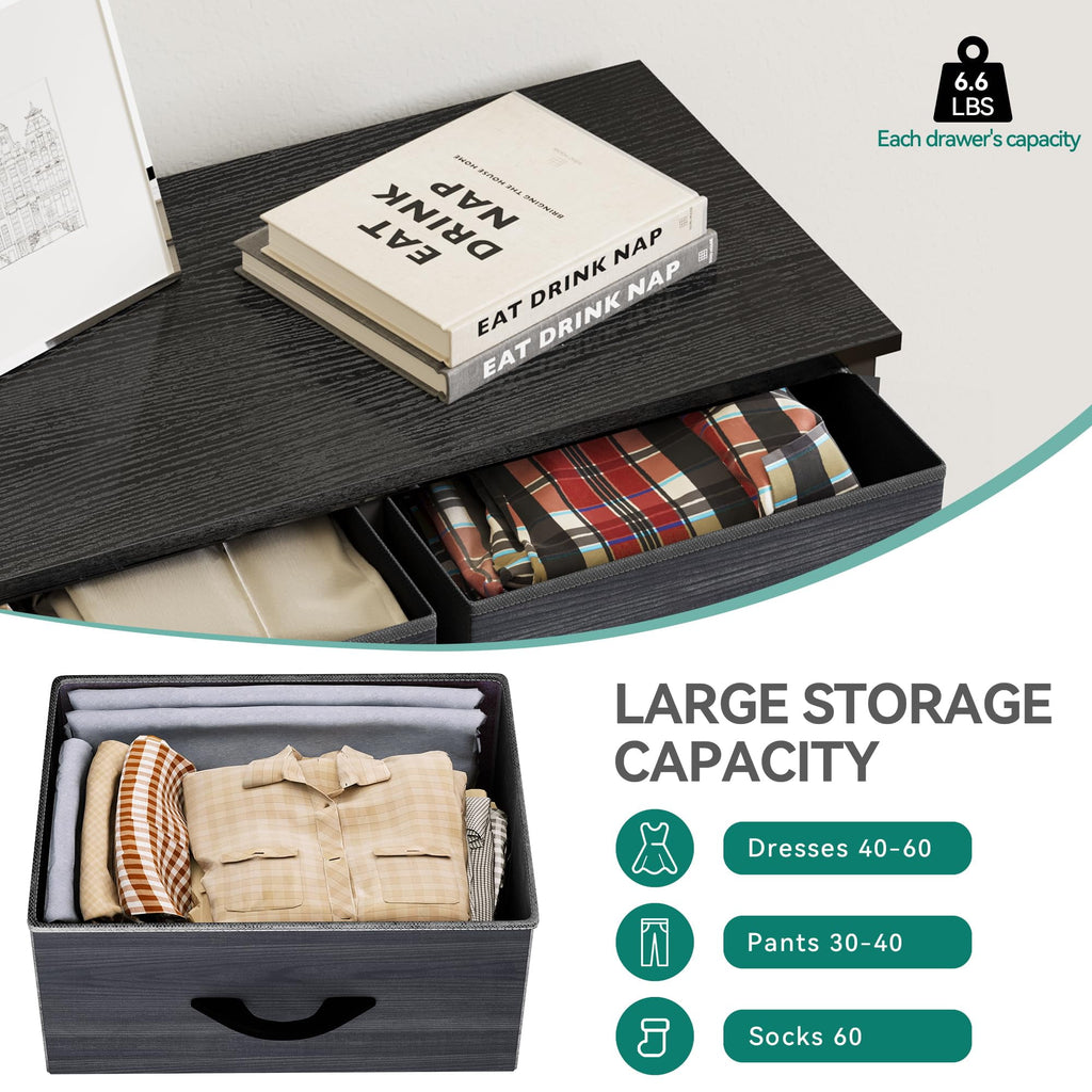 7 Drawer Fabric Dresser for Bedroom and Living Room, Chest of Drawer Organizer Storage Cabinet for Closet, Entryway, Grey