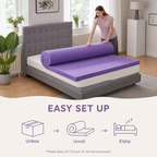 2 Inch Gel Memory Foam Mattress Topper Twin XL, Cooling Ventilated Bed Topper for Pressure Relief, Breathable Soft Pad, CertiPUR-US Certified