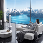 Roomisland 36" Quiet Tower Fan, Standing Bladeless Floor Fan with 60° Oscillation, 25ft Air Delivery, LED Display, 12 Hour Timer, 5 Speed 4 Mode Cooling Fan with Remote