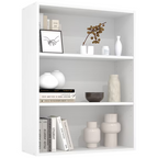 Roomisland 3 Tier Bookshelf, Modern Tall Open Display Bookcase with Reinforced Back & Anti-Tip Kit, Heavy Duty Wood Book Shelves for Home Office Living Room