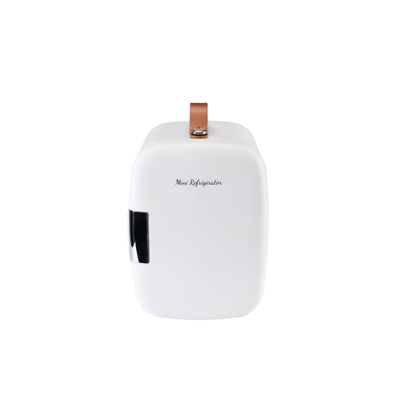 Roomisland Mini Fridge for Bedroom, 4L Portable Cosmetic Fridge with AC/DC, Electric Cooler & Warmer for Skincare, Drinks, Food, for Office, Car, Dorm, Ultra Quiet Energy Saving