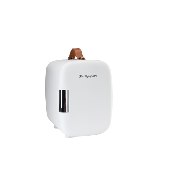 Roomisland Mini Fridge for Bedroom, 4L Portable Cosmetic Fridge with AC/DC, Electric Cooler & Warmer for Skincare, Drinks, Food, for Office, Car, Dorm, Ultra Quiet Energy Saving