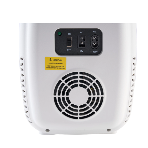 Roomisland Mini Fridge for Bedroom, 4L Portable Cosmetic Fridge with AC/DC, Electric Cooler & Warmer for Skincare, Drinks, Food, for Office, Car, Dorm, Ultra Quiet Energy Saving