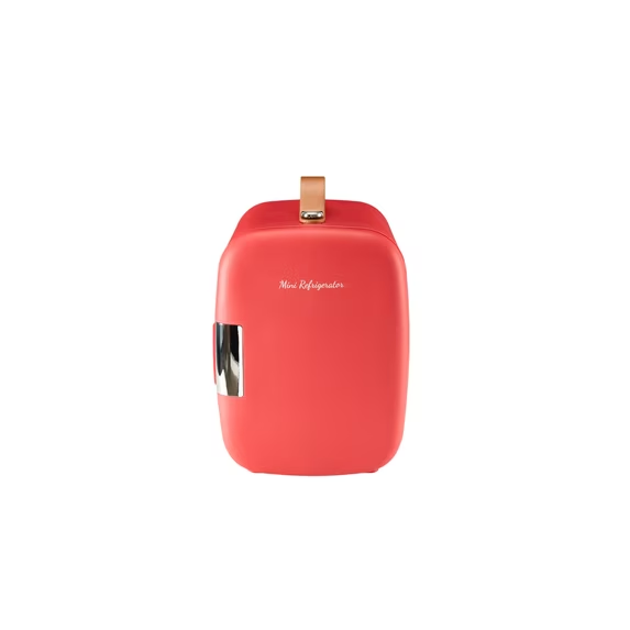 Roomisland Mini Fridge for Bedroom, 4L Portable Cosmetic Fridge with AC/DC, Electric Cooler & Warmer for Skincare, Drinks, Food, for Office, Car, Dorm, Ultra Quiet Energy Saving