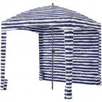 Roomisland Beach Cabana for Sand, UPF 50+ Sun Shelter with Side Wall, Easy Setup Beach Canopy Tent with Sandbags, Wind Resistant, Roof Vent, for Family