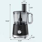 Roomisland 10.5 Cup Food Processor, 600W Multi-Functional Vegetable Chopper & Meat Grinder with 5 Blades for Slicing, Shredding, Chopping, Kneading, Dishwasher Safe