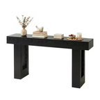 Roomisland Console Table 63 Inch, Farmhouse Sofa Table Behind Couchs, Narrow Entryway Table for Hallway Living Room, Wooden Rectangular Design