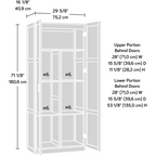 Roomisland 71" Tall Kitchen Pantry Cabinet, Freestanding Kitchen Storage Cabinet with Doors, Large Wooden Bedroom Storage Unit for Living Rooms, Office and Study Rooms