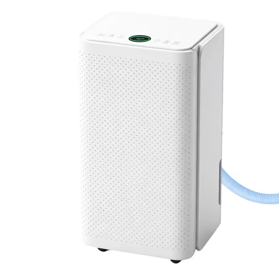 Roomisland 30 Pint Dehumidifier for Basement, 38dB Quiet, Precise Humidity Control, Drain Hose & 2L Water Tank, Small 2000 Sq.ft Dehumidifiers, Smart Humidity Ring, Ideal for Home, Bedroom