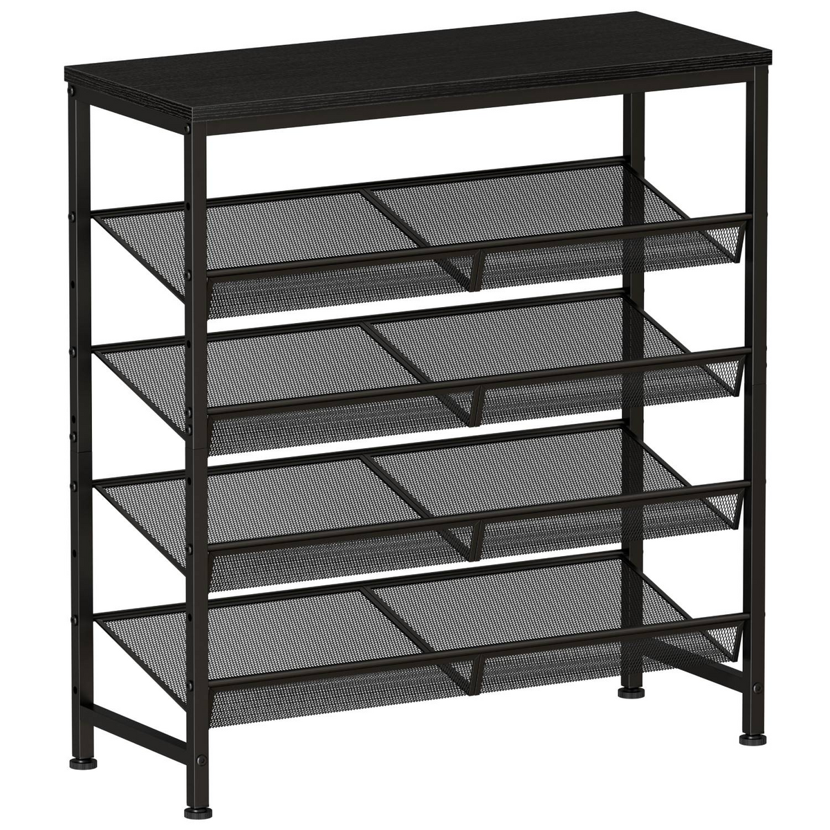 Roomisland Shoe Rack for Entryway 5-Tier, Metal Shoe Organizer with Adjustable Mesh Shelves, Heavy Duty Shoe Storage for Entryway