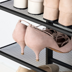 Roomisland Shoe Rack for Entryway 5-Tier, Metal Shoe Organizer with Adjustable Mesh Shelves, Heavy Duty Shoe Storage for Entryway