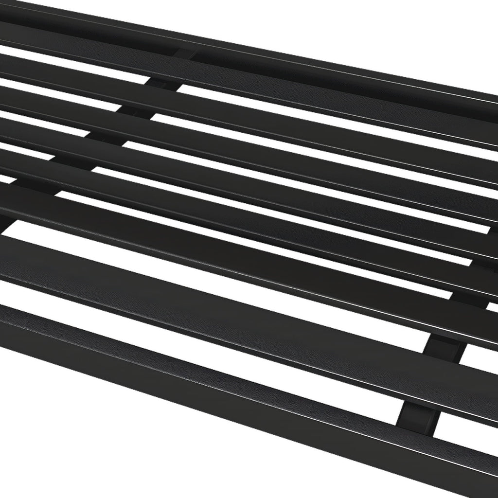 Outdoor Bench with Floral Design, Anti-Rust Steel Garden Bench for Patio, Porch, Park, Weatherproof Metal Bench with 660LB Capacity, Sunflower for Yard, Garden Decor Black