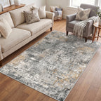 Roomisland Area Rugs 4x6FT Washable for Living Room, Non Slip Modern Abstract Carpet Stain Resistant Soft Low Pile Indoor Floor Rug for Bedroom Kitchen Home Office