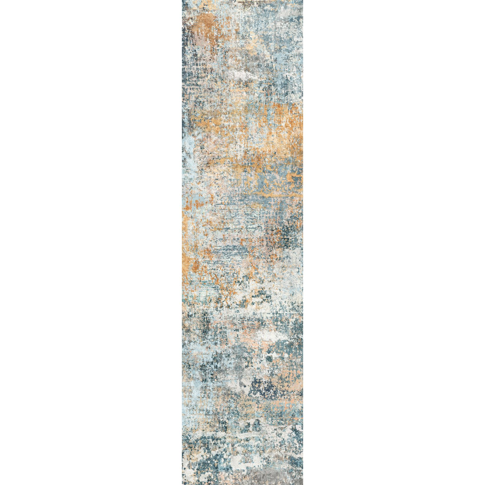 Roomisland 2.6x8ft Washable Runner Rugs for Hallways, Vintage Soft Kitchen Laundry Runner with Non Slip Backing Farmhouse Entryway Living Room Floor Mat for Bathroom Laundry, Stain Resistant