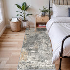Roomisland 3x7ft Kitchen Runner Rug Washable, Non Slip Hallway Floor Mat for Entryway Laundry, Low Profile Rugs Carpet with Rubber Backing for Indoor Bedroom Kitchen Living Room