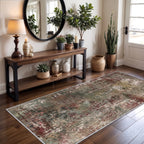 Roomisland 3x6ft Kitchen Runner Rug Washable, Non Slip Hallway Floor Mat for Entryway Laundry, Low Profile Rugs Carpet with Rubber Backing for Indoor Bedroom Kitchen Living Room