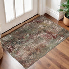 Roomisland Modern Abstract Area Rug 2x3, Machine Washable Small Kitchen Mat with Rubber Backing, Low Profile Floor Carpet for Bathroom Door, Modern Abstract Neutral Design