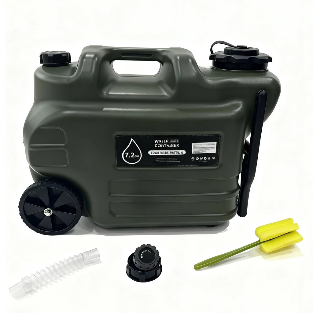 Nygira 7.2 Gallon Water Jug with Wheels & Dual Handles, Green