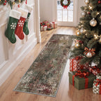 Roomisland 2x5ft Kitchen Runner Rug Washable, Non Slip Hallway Floor Mat for Entryway Laundry, Low Profile Rugs Carpet with Rubber Backing for Indoor Bedroom Kitchen Living Room