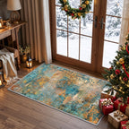 Roomisland 2x4ft Kitchen Runner Rug Washable, Non Slip Hallway Floor Mat for Entryway Laundry, Low Profile Rugs Carpet with Rubber Backing for Indoor Bedroom Kitchen Living Room