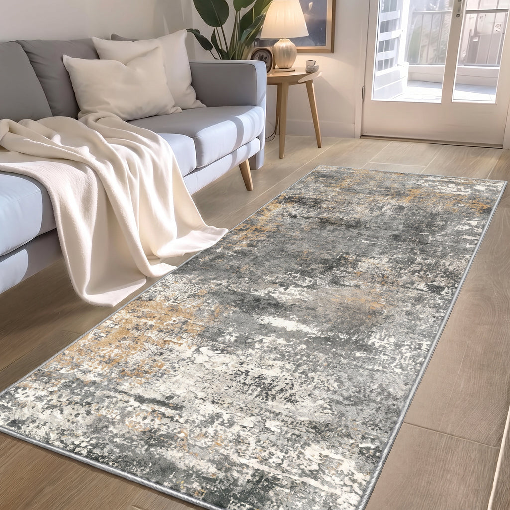 Roomisland 2x6ft Kitchen Runner Rug Washable, Non Slip Hallway Floor Mat for Entryway Laundry, Low Profile Rugs Carpet with Rubber Backing for Indoor Bedroom Kitchen Living Room