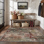 Roomisland Area Rugs 4x6FT Washable for Living Room, Non Slip Modern Abstract Carpet Stain Resistant Soft Low Pile Indoor Floor Rug for Bedroom Kitchen Home Office