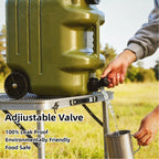 Nygira 7.2 Gallon Water Jug with Wheels & Dual Handles, Green