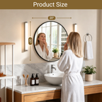 Round Bathroom Mirror, 20 Inch Large Circle Vanity Mirror with Anti-Rust Aluminum Frame, Modern Wall Mounted Mirror for Bedroom, Living Room, Wall Decor