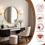 Round Bathroom Mirror, 28 Inch Large Circle Vanity Mirror with Anti-Rust Aluminum Frame, Modern Wall Mounted Mirror for Bedroom, Living Room, Wall Decor