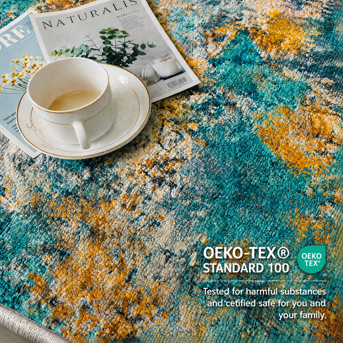 Roomisland 2x4ft Kitchen Runner Rug Washable, Non Slip Hallway Floor Mat for Entryway Laundry, Low Profile Rugs Carpet with Rubber Backing for Indoor Bedroom Kitchen Living Room
