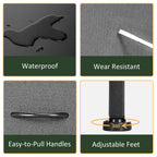 6 Drawers Dresser, Fabric Storage Closet Chests Organizer Tower with Wooden Top Metal Frame for Bedroom Living Room Hallway Entryway, Grey