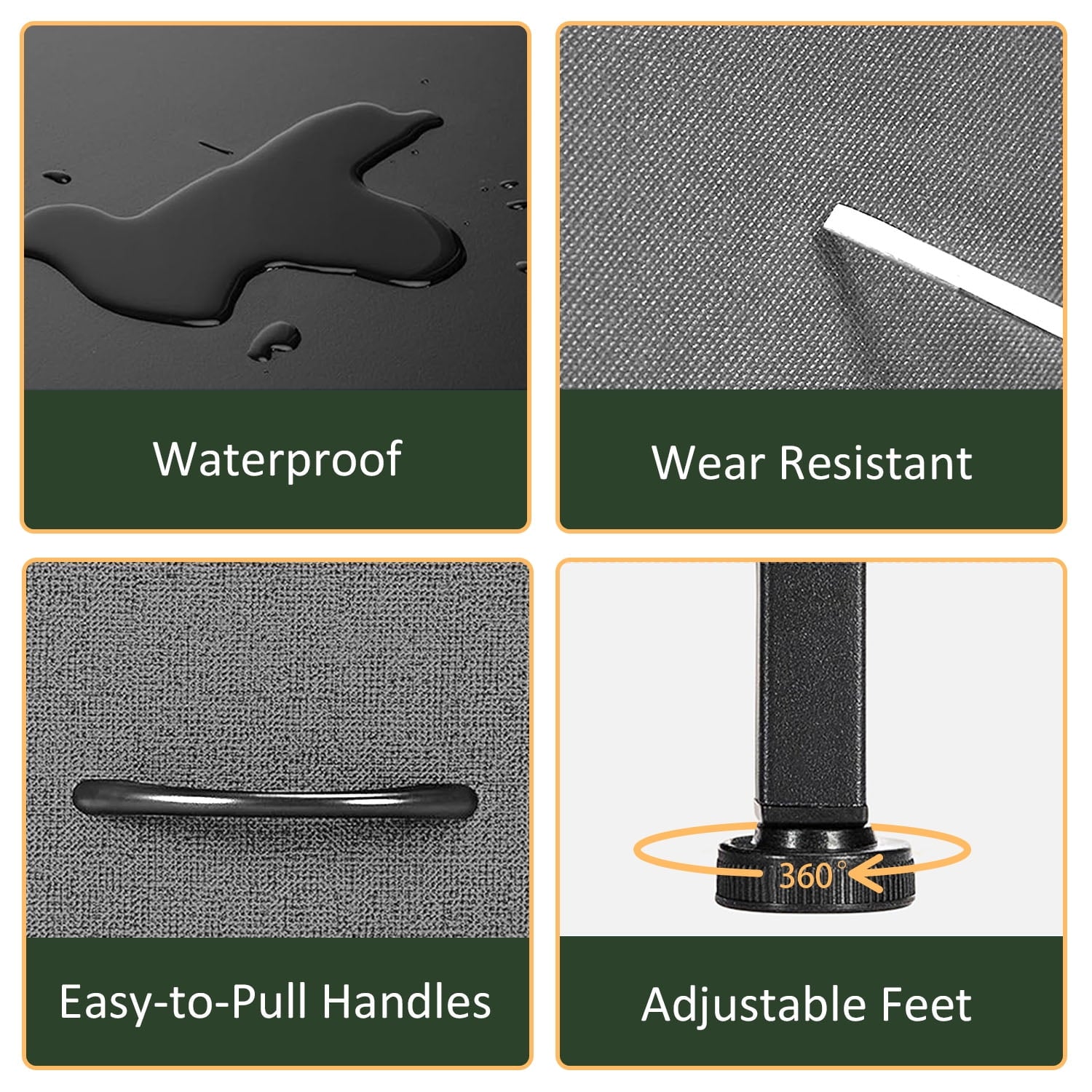 6 Drawers Dresser, Fabric Storage Closet Chests Organizer Tower with Wooden Top Metal Frame for Bedroom Living Room Hallway Entryway, Grey