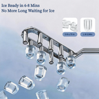 Roomisland Countertop Ice Maker, Portable Ice Machine with Handle, Basket & Scoop, 26Lbs/24H, 9 Bullet Ice Cubes in 6-8 Mins, Auto-Cleaning Silent Ice Maker for Home, Kitchen, RV Camping Outdoor