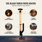 ROOMISLAND 64 Inch Smokeless Pellet Stove for Outdoor Use, Portable Wood Pellet Fire Pit with Viewing Window, Pellet Heater for Patio Backyard Bonfire Camping Beach Garden
