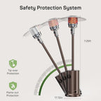 Propane Heater, 48,000 BTU Outdoor Heaters for Patio with Auto-off Safety Protection System with Wheels for Backyard, Deck, Garden, Porch