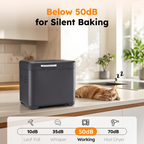 Roomisland Bread Maker Machine 21-in-1, 2LB Automatic Bread Machine with 360°Powerful Circulation Baking, Auto Nut Dispenser, 3 Loaf Sizes, Smart Touch Panel