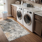 Roomisland 2x4ft Kitchen Runner Rug Washable, Non Slip Hallway Floor Mat for Entryway Laundry, Low Profile Rugs Carpet with Rubber Backing for Indoor Bedroom Kitchen Living Room