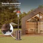 Propane Heater, 48,000 BTU Outdoor Heaters for Patio with Auto-off Safety Protection System with Wheels for Backyard, Deck, Garden, Porch