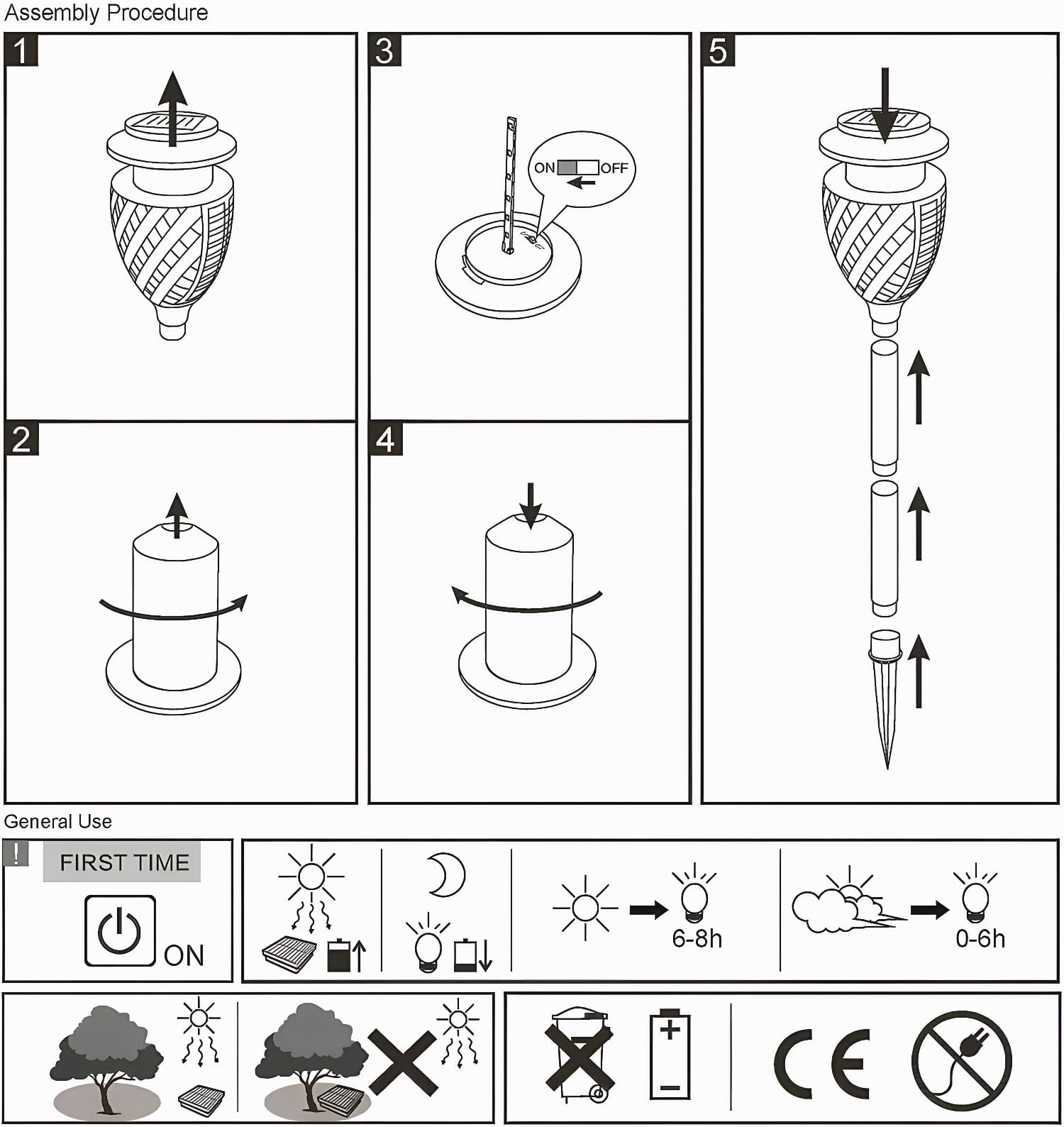 Solar Flickering Flame Lights Outdoor, 8 LED Solar Torch Lights with Realistic Dancing Flame, Waterproof Tiki Torches for Garden, Yard, Patio, Pathway, Halloween