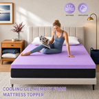 3 Inch Gel Memory Foam Mattress Topper California King, Cooling Ventilated Bed Topper for Pressure Relief, Breathable Soft Pad, CertiPUR-US Certified