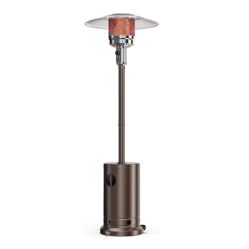 Propane Heater, 48,000 BTU Outdoor Heaters for Patio with Auto-off Safety Protection System with Wheels for Backyard, Deck, Garden, Porch