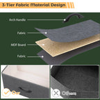 6 Drawers Dresser, Fabric Storage Closet Chests Organizer Tower with Wooden Top Metal Frame for Bedroom Living Room Hallway Entryway, Grey