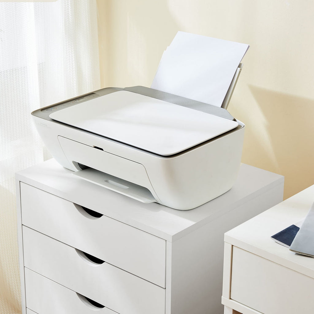 5-Drawer Chest, Wood Storage file Cabinet Rolling Storage Dresser with Wheels for Home Office, White