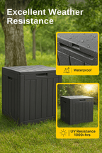 Outdoor Storage Box, 31 Gallon Deck Box, Waterproof Resin Storage Bin for Patio Cushions, Gardening Tools, Accessories, Lockable, UV Resistant, Black