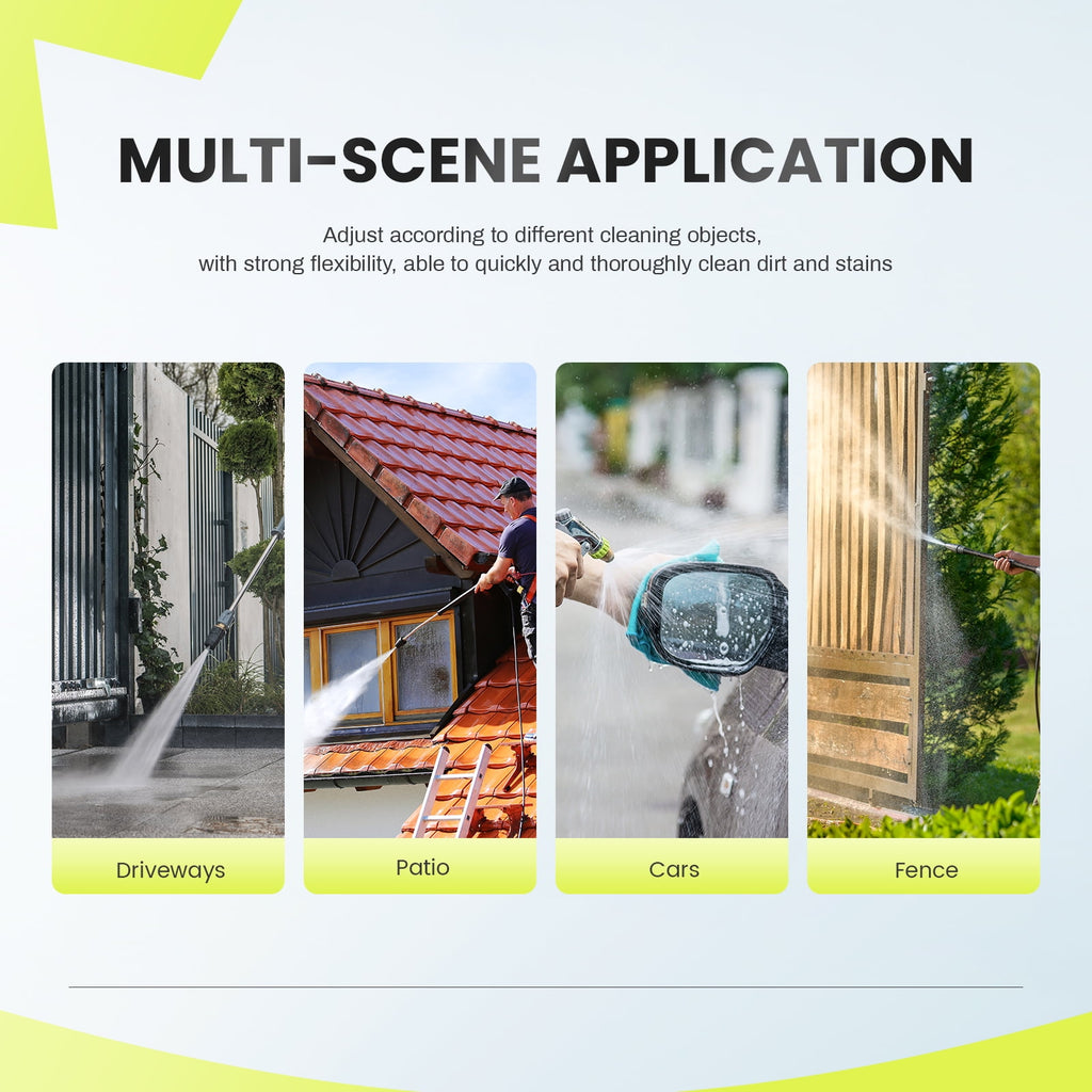 Electric Pressure Washer, 2100 Max PSI 2.0 Max GPM with Foam Cannon, 5 Quick Connect Nozzles, for Cars/Fences/Driveways/Home/Patios, Blue