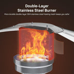 Propane Heater, 48,000 BTU Outdoor Heaters for Patio with Auto-off Safety Protection System with Wheels for Backyard, Deck, Garden, Porch