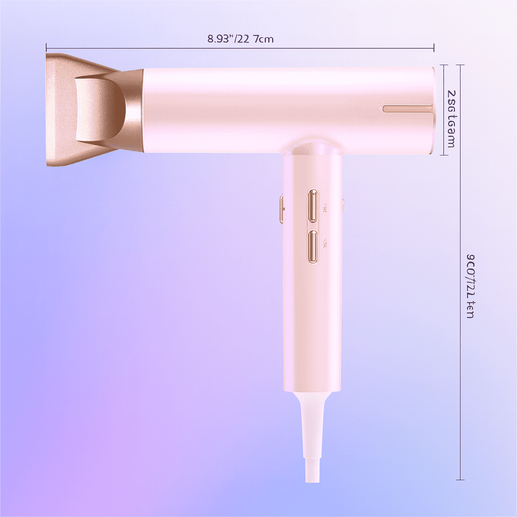 High Speed Hair Dryer with 200 Million Negative Ions, Magnetic Nozzle, Cold Air & Argan Oil Coating, Lightweight Professional Blow Dryer for Fast Drying, Frizz Control, Home Salon Use